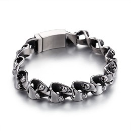 Coole Chique Schedel Titanium Armband Voor Heren