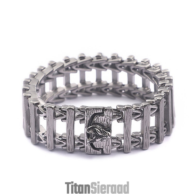 Chique Stijl Drakenkop Titanium Armband Voor Heren Chique Stijl Drakenkop Titanium Armband Voor Heren