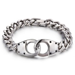 Mode Handboeien Geometrische Geweven Titanium Armband Voor Mannen
