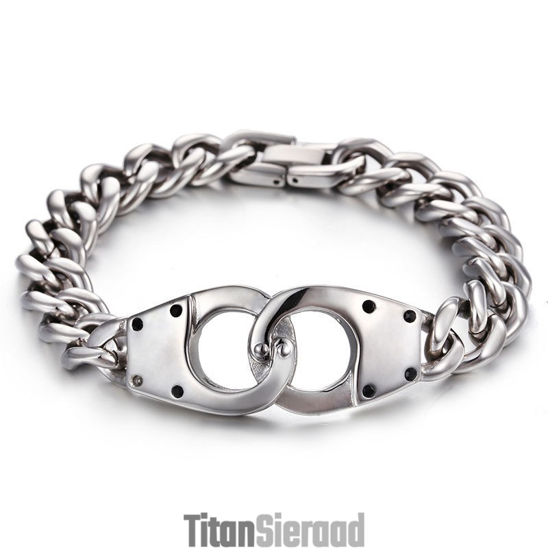 Mode Handboeien Geometrische Geweven Titanium Armband Voor Mannen