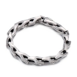 Slangenbot Titanium Armband Voor Heren