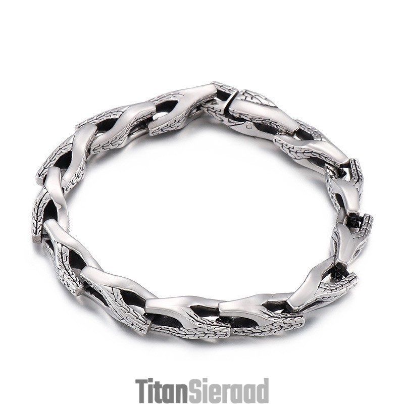 Slangenbot Titanium Armband Voor Heren Slangenbot Titanium Armband Voor Heren