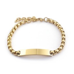 Chique Stijl Gebogen Vierkante Titanium Armband Voor Koppels