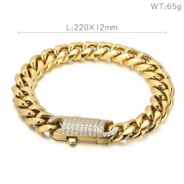 Hiphop-Stijl Titanium Armband Met Studs Voor Heren