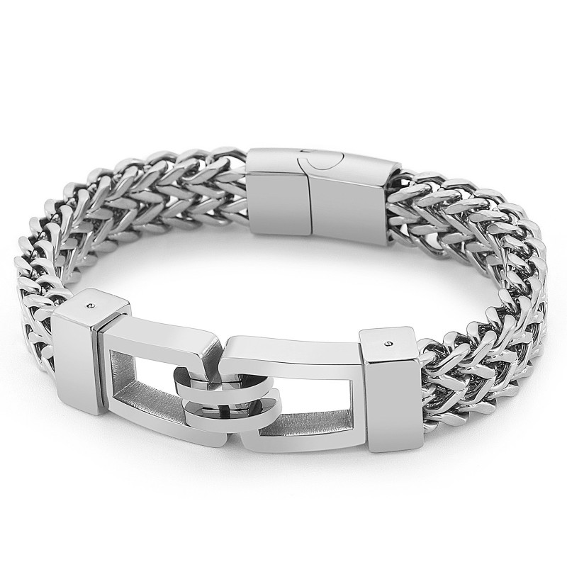 Rock And Roll Hip-Hop Hand Puller 21,5 Cm Titanium Armband Voor Heren