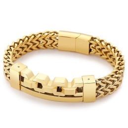 Mode Vierkante Holle Titanium Armband Voor Heren