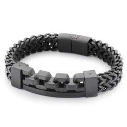 Mode Vierkante Holle Titanium Armband Voor Heren