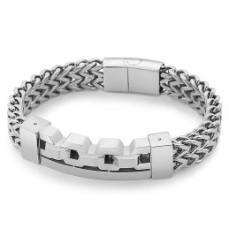 Mode Vierkante Holle Titanium Armband Voor Heren