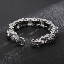 Modieuze, Chique Titanium Armband Met Bloemenprint Voor Heren