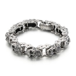 Modieuze, Chique Titanium Armband Met Bloemenprint Voor Heren