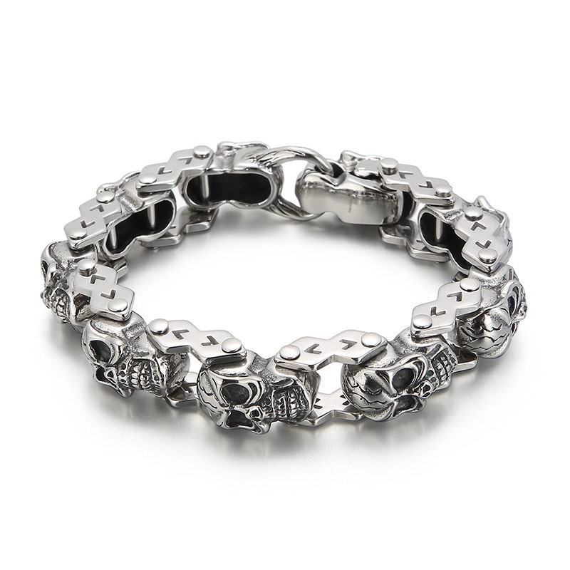 Modieuze, Chique Titanium Armband Met Bloemenprint Voor Heren Modieuze, Chique Titanium Armband Met Bloemenprint Voor Heren