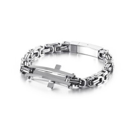 Coole, Gebogen Merk Hiphop Titanium Armband Voor Heren