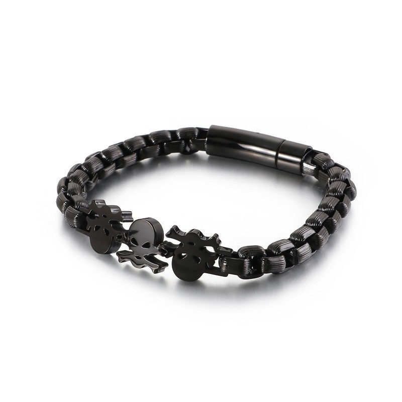 Mode Street Style Hip-Hop Schedel Heren Titanium Armband Mode Street Style Hip-Hop Schedel Heren Titanium Armband