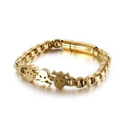 Mode Street Style Hip-Hop Schedel Heren Titanium Armband