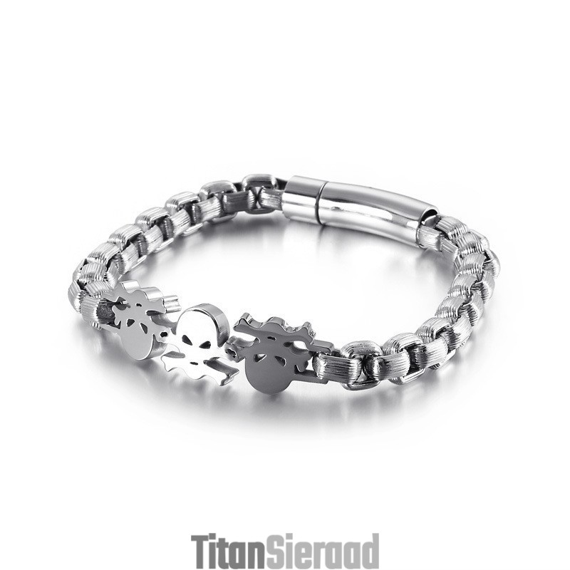 Mode Street Style Hip-Hop Schedel Heren Titanium Armbanden Mode Street Style Hip-Hop Schedel Heren Titanium Armbanden