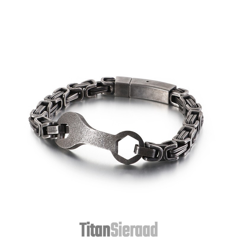 Fashion Wrench Emperor Chain Heren Titanium Armband Fashion Wrench Emperor Chain Heren Titanium Armband