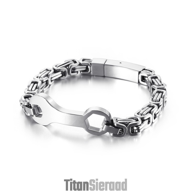 Fashion Wrench Emperor Chain Heren Titanium Armband