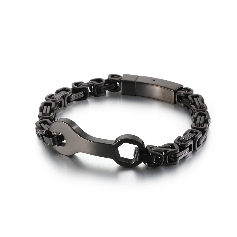Fashion Wrench Emperor Chain Heren Titanium Armband Fashion Wrench Emperor Chain Heren Titanium Armband