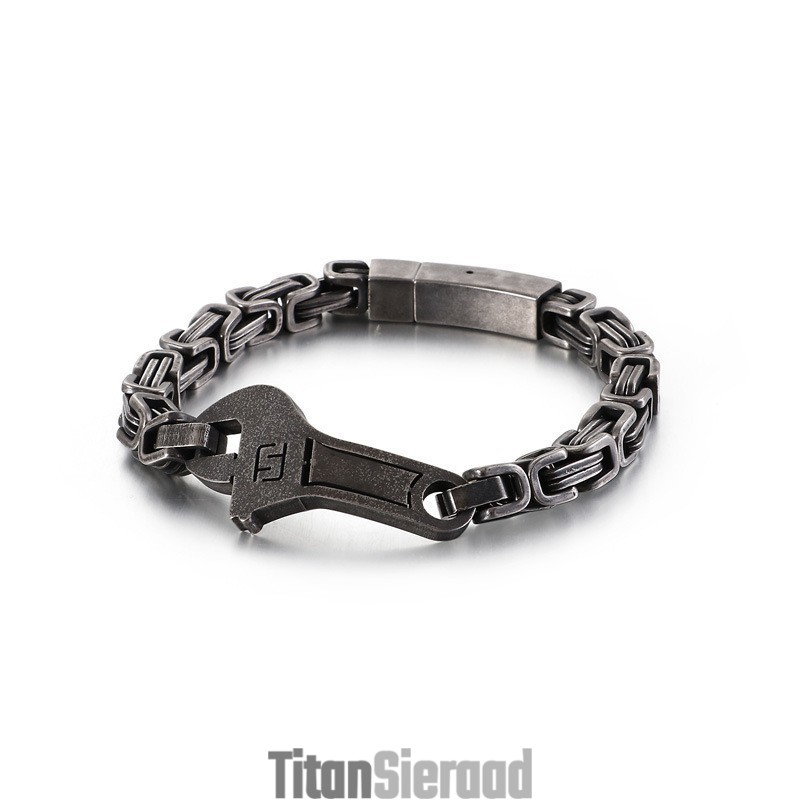 Cool Wrench Back To The Curved Plate Heren Titanium Armband