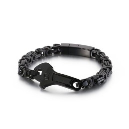Cool Wrench Back Type Gebogen Plaat Heren Titanium Armband