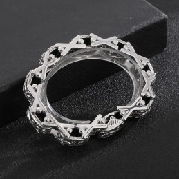Coole, Bloemenvormige, Holle Titanium Armband Voor Heren