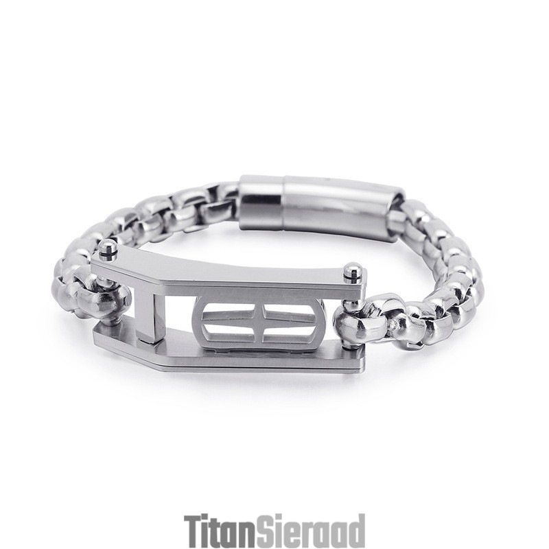 Rock Hip-Hop Cross Hollow Square Titanium Armband Voor Heren Rock Hip-Hop Cross Hollow Square Titanium Armband Voor Heren