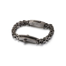 Titanium Armband Met Gebogen Kruis Voor Heren