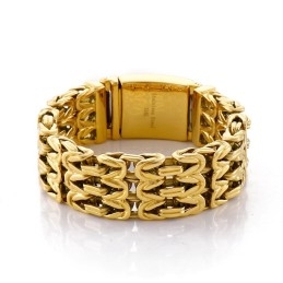 V-Vormige Holle Titanium Armband Voor Heren