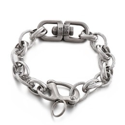 Fashion Street Beat O-Word Splicing Titanium Armbanden Voor Heren