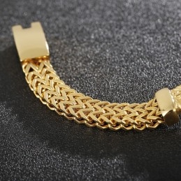 Street Cool Double Keel Gouden Heren Titanium Armband