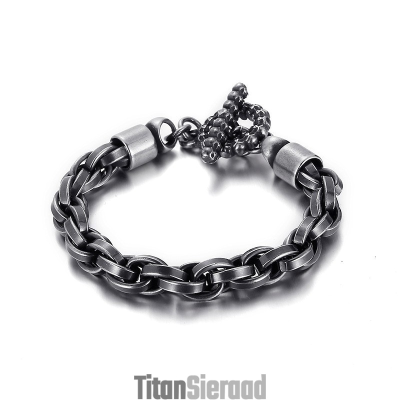 Coole Mode Schedelsluiting Titanium Armband Voor Heren Coole Mode Schedelsluiting Titanium Armband Voor Heren