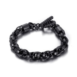 Coole, Modieuze Titanium Herenarmband Met Schedelgesp