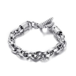 Coole Mode Schedelsluiting Titanium Armband Voor Heren