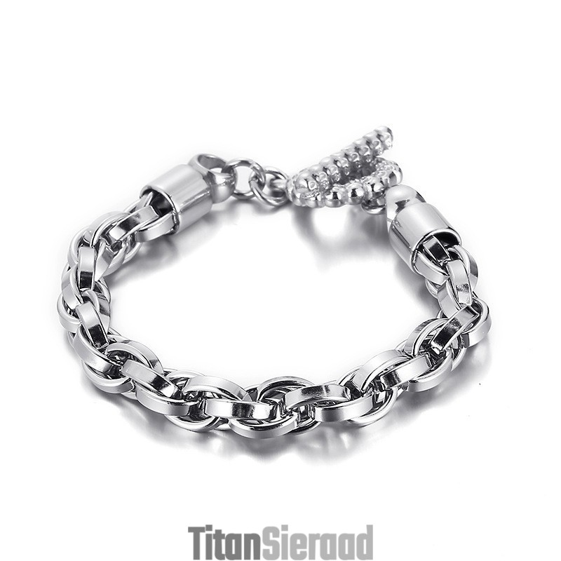 Coole Mode Schedelsluiting Titanium Armband Voor Heren