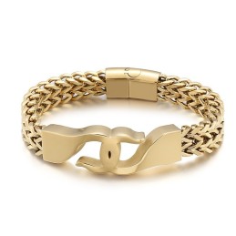 Titanium Herenarmband Met Kruishaak En Accessoires