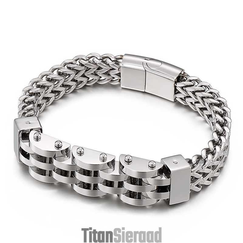 Dubbellaagse Dubbele Rij Titanium Armband Voor Heren Dubbellaagse Dubbele Rij Titanium Armband Voor Heren