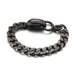 Chique Cubaanse Titanium Armband Voor Heren