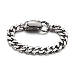 Chique Cubaanse Titanium Armband Voor Heren