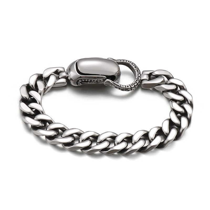 Chique Cubaanse Titanium Armband Voor Heren Chique Cubaanse Titanium Armband Voor Heren