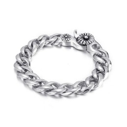Populaire Chique Stijl Titanium Armband Met Slakkengesp Voor Heren