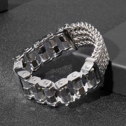 Populaire Heren Titanium Bikerband Met Stalen Band