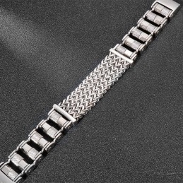 Populaire Heren Titanium Bikerband Met Stalen Band