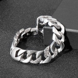Coole Titanium Herenarmband Met Slangenpatroon