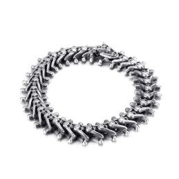 Overdreven Kleine Schedel Titanium Herenarmband