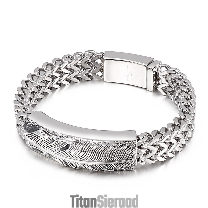 Herenmode Hip-Hop Feather Titanium Armband Herenmode Hip-Hop Feather Titanium Armband