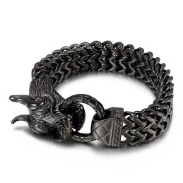 Nieuwe Coole Titanium Herenarmband Met Drakenkop