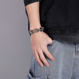 Cool Skull Heren Titanium Armband