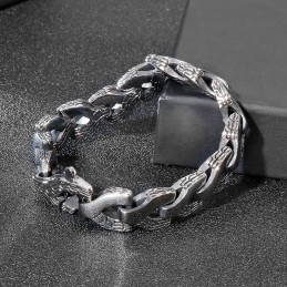 Coole Chique Stijl Dragon Bone Titanium Herenarmband