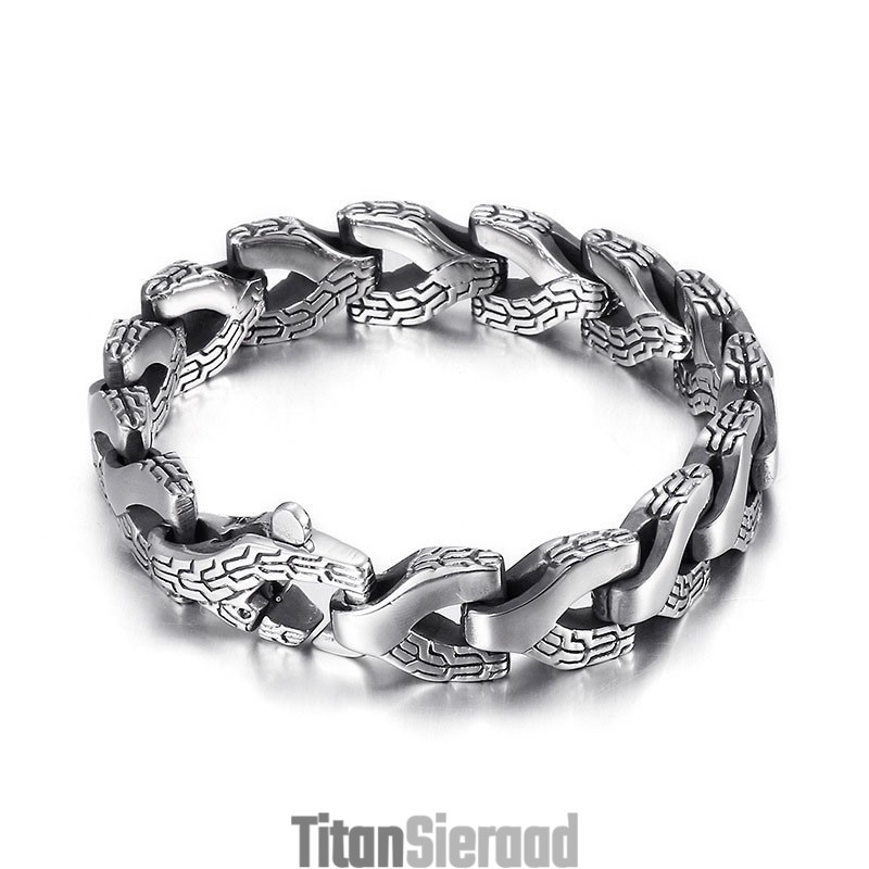 Coole Chique Stijl Dragon Bone Titanium Herenarmband Coole Chique Stijl Dragon Bone Titanium Herenarmband