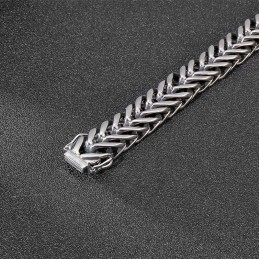 Coole Chique Stijl Enkellaags V Titanium Herenarmband
